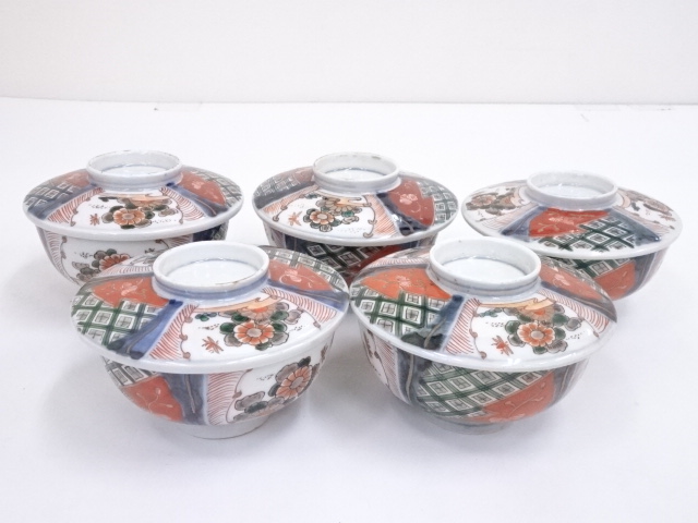 ANTIQUE JAPANESE IMARI / MEIJI ERA / CHAWAN(TEA BOWL) SET OF 5